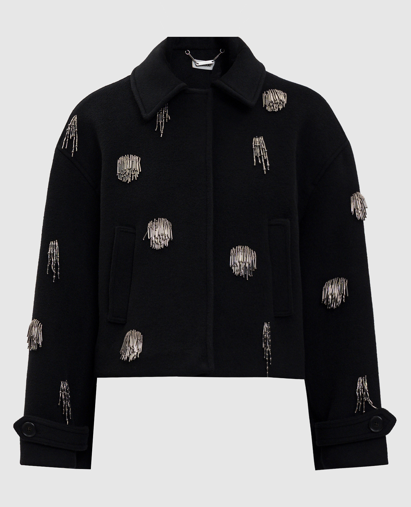 

Black cropped coat with wool Simkhai