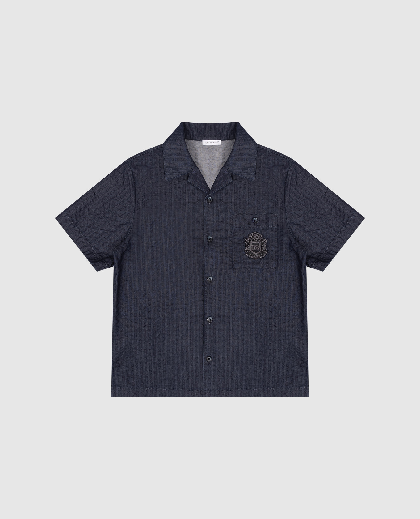 Children's blue shirt with a patch Dolce&Gabbana