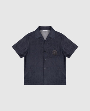 Dolce&Gabbana Children's blue shirt with a patch L44S10LDD5446