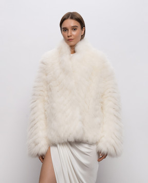 Simonetta Ravizza Falk ivory goat fur coat F06JA417H38