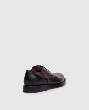 Pantanetti Black leather derby shoes 20054G
