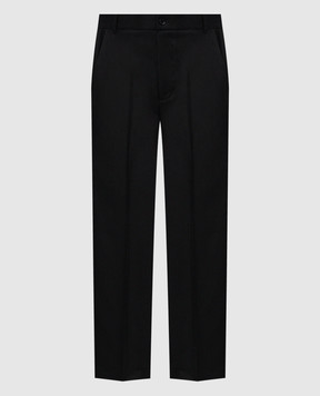 Moncler Black wool trousers with logo K20912A0004354272