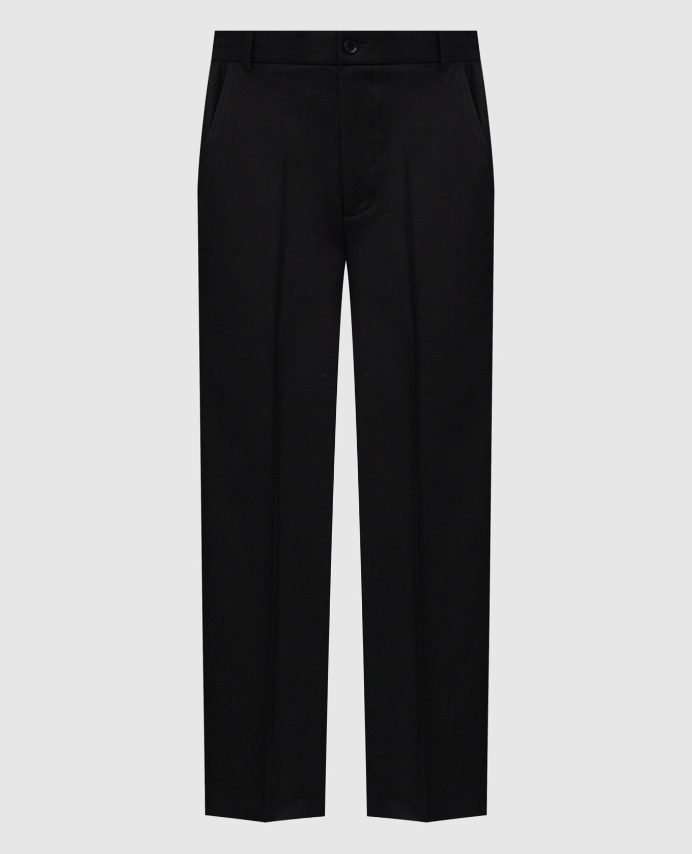 Black wool trousers with logo Moncler