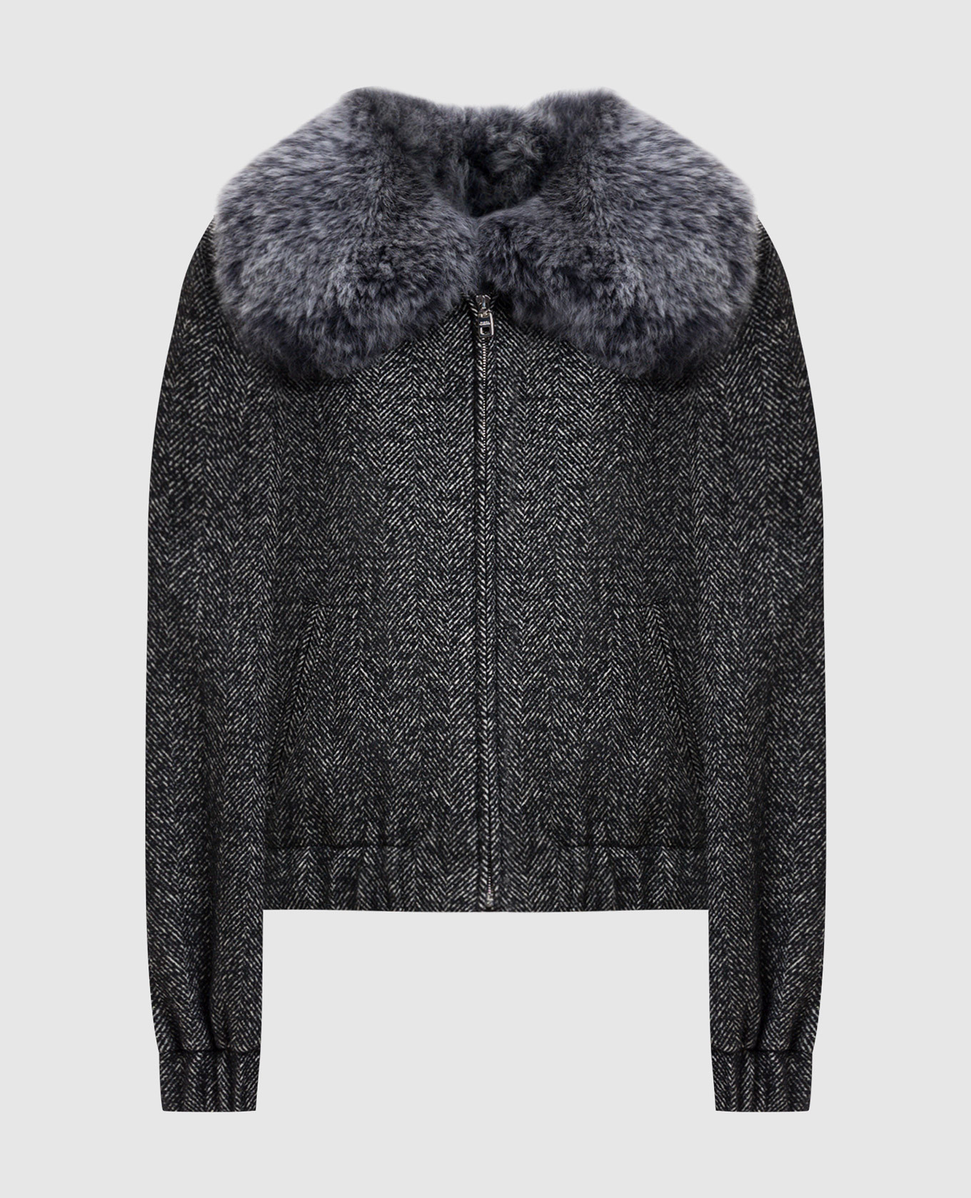 

Cropped jacket with patterned wool Dolce&Gabbana, White