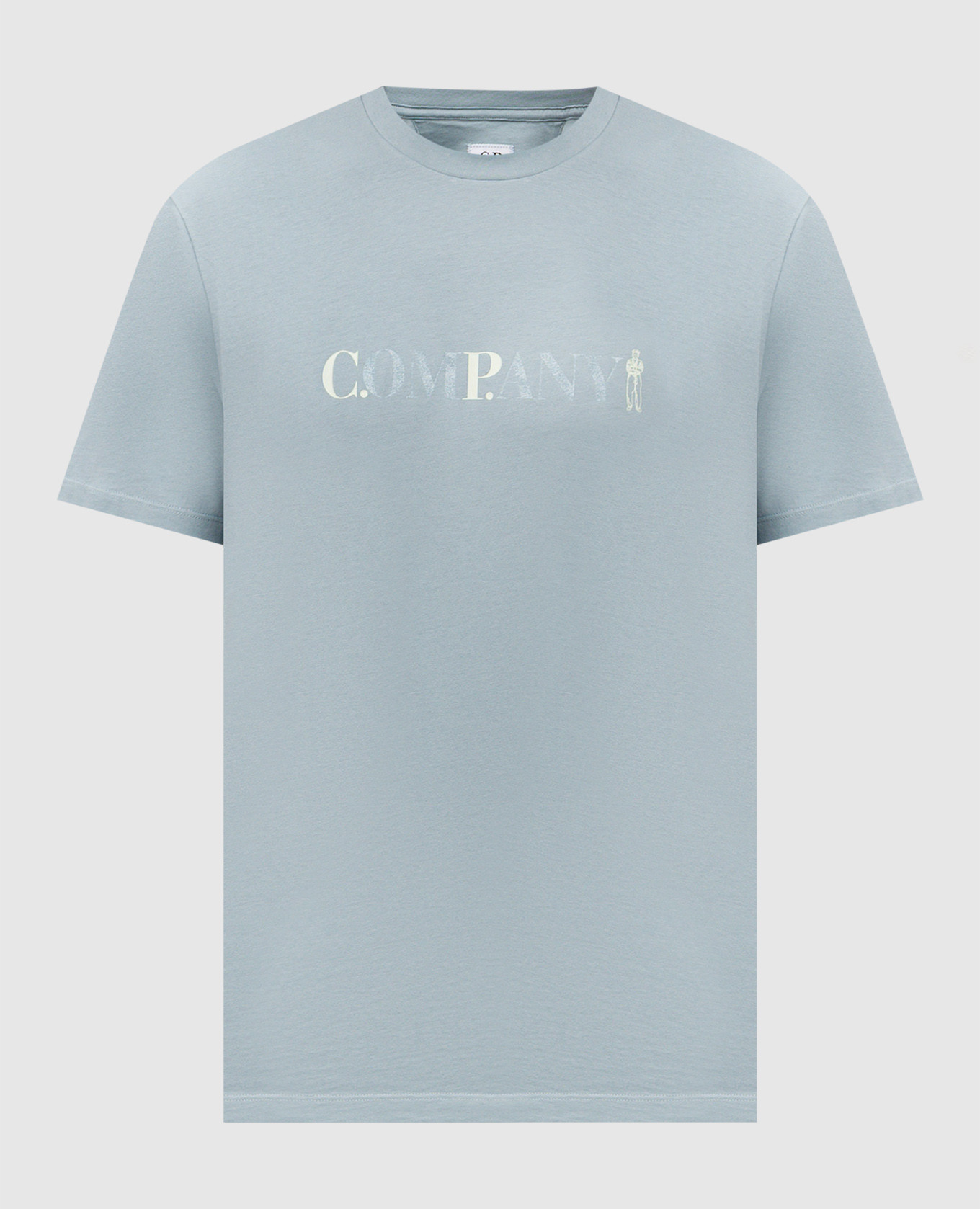 

Blue T-shirt with logo print C.P. Company, Light blue