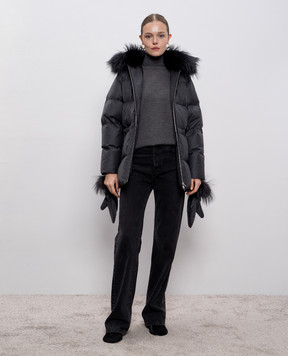 Allude Gray cashmere turtleneck 25579101