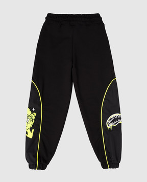 Sprayground Children's black joggers Graffiti Bear SPY1444E