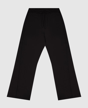 Dolce&Gabbana Children's black sweatpants with DG logo monogram L5JPI6G7PXP812+