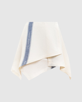 JW Anderson Ivory linen layered skirt SK0205PG1898