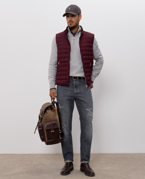 Brunello Cucinelli Burgundy down vest MV4081797