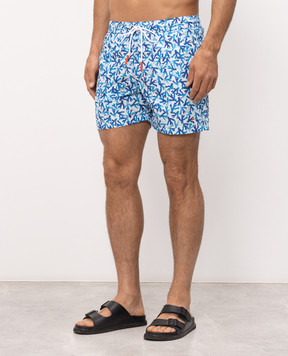 ISAIA Blue printed swim shorts COSI19BW257