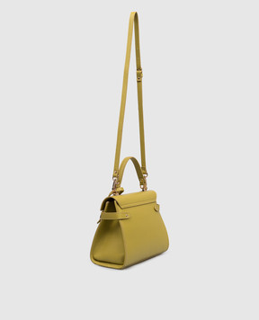 Gianni Notaro DOLLARO green leather satchel bag 099DOLLAROORO