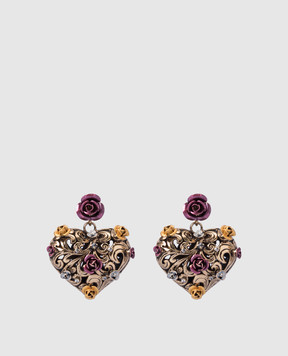 CelesteG Gold Heart Openwork Earrings 1649