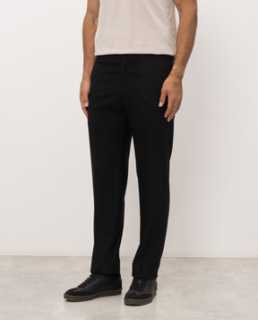 Kiton Black wool and cashmere pants UPN01K0145I