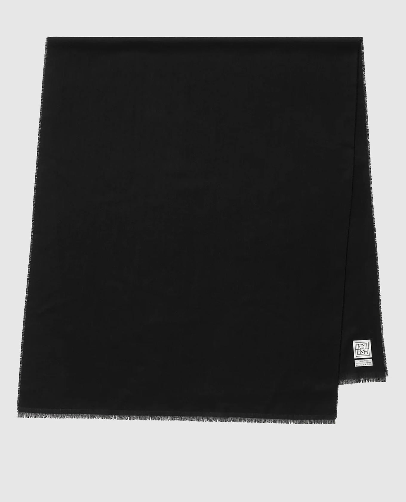 Black wool scarf