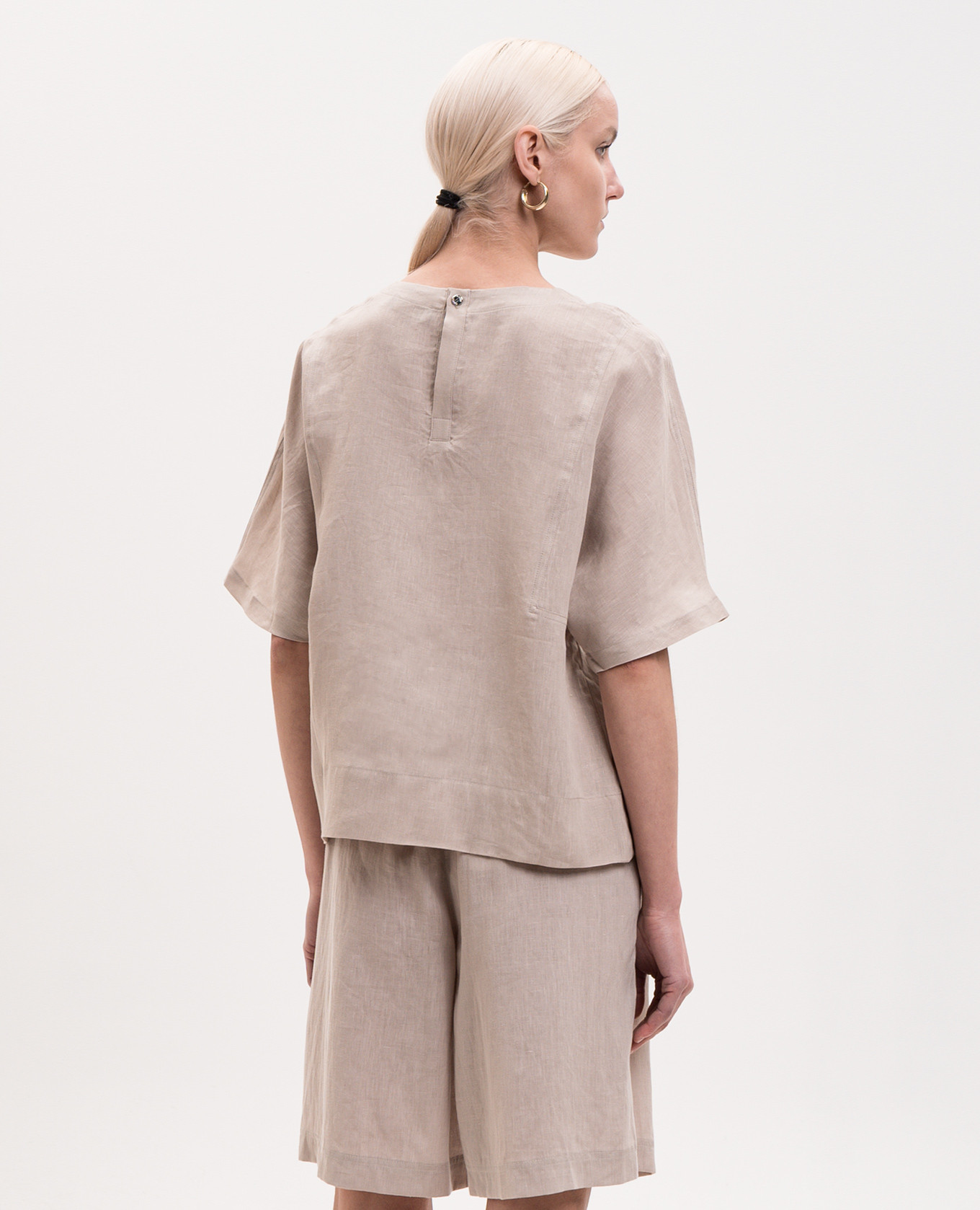 

Beige GENOLA-J linen T-shirt MooRER