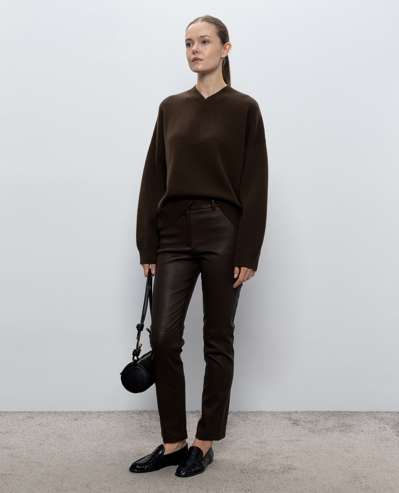 Lily brown cashmere and wool pullover JOSEPH 2