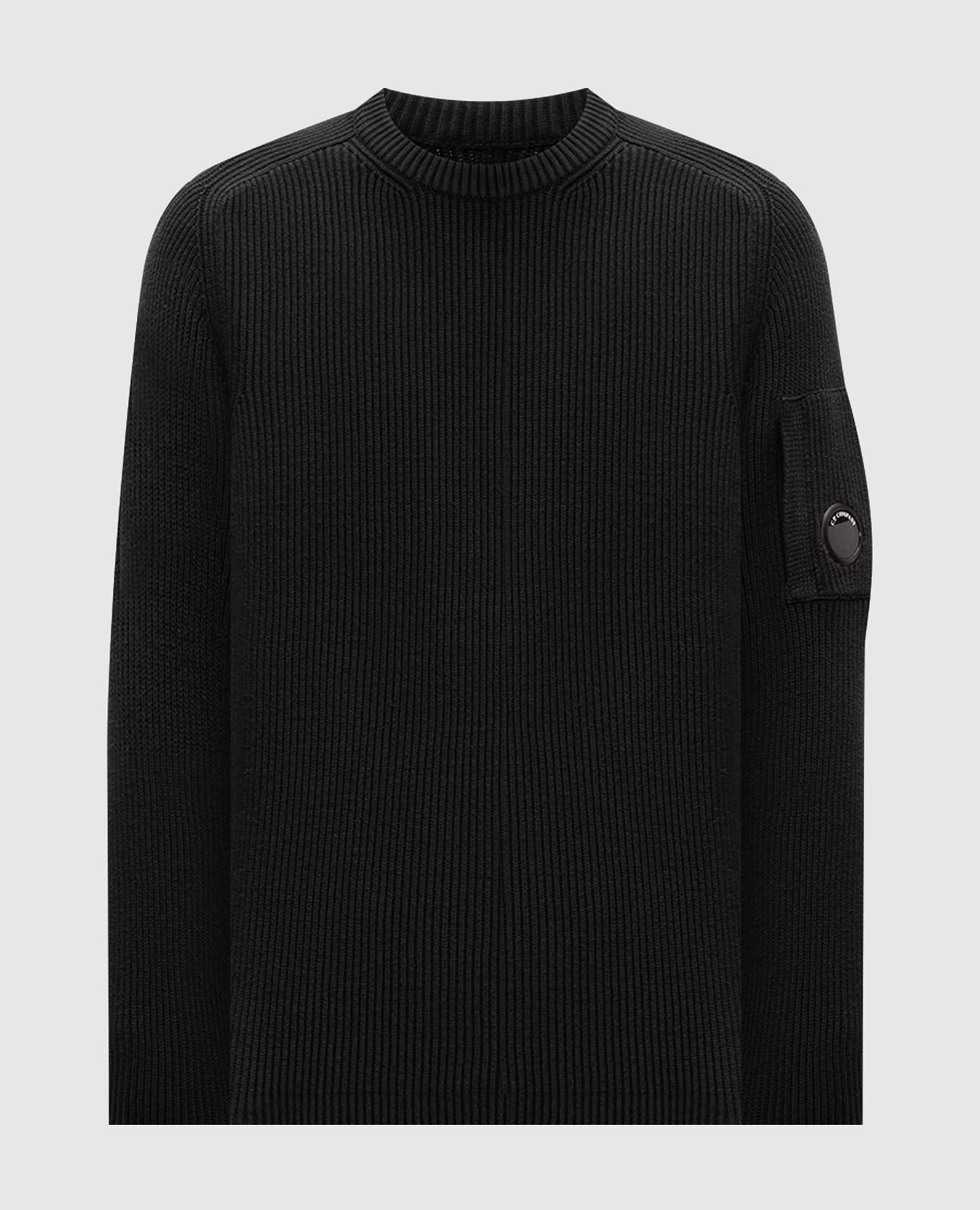 Black jumper with logo patch
