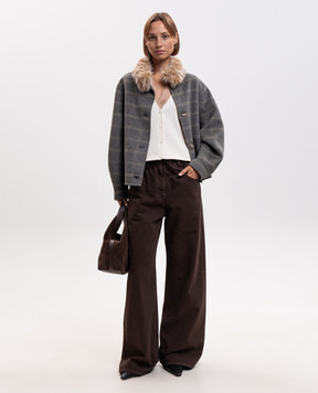 Twinset Double-layered cardigan in ivory 262LI3EAA