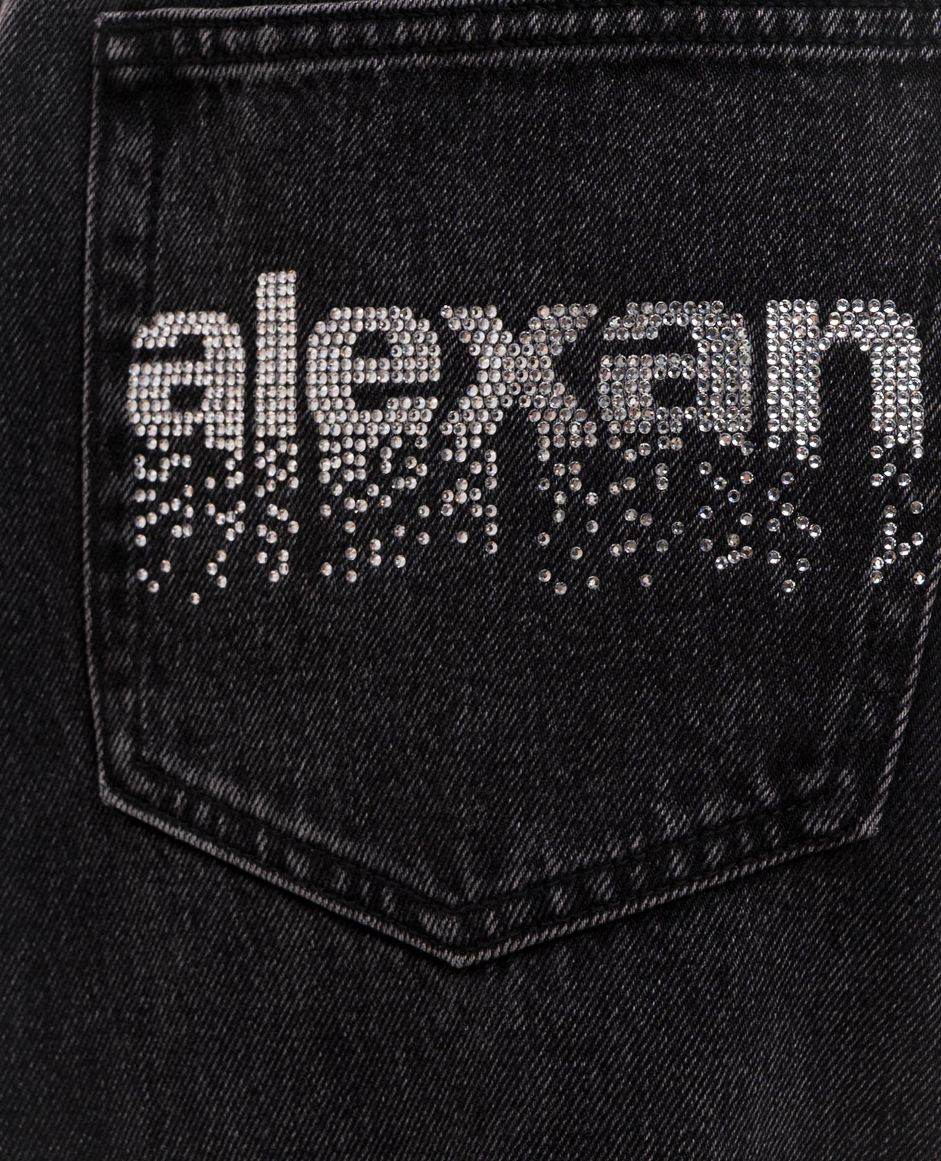 

Black banana jeans with crystal logo Alexander Wang