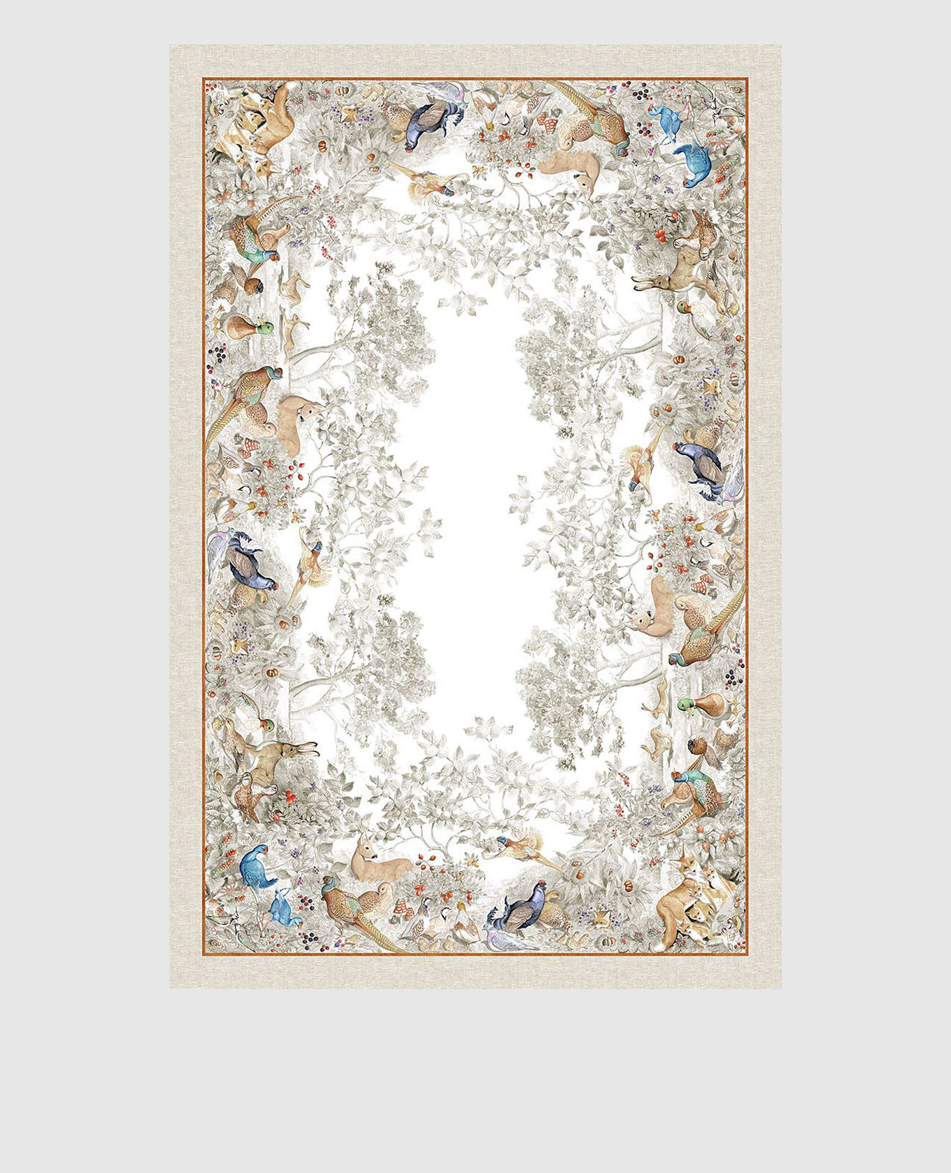 

Gray linen tablecloth NORMA TESSITURA TOSCANA TELERIE, Grey