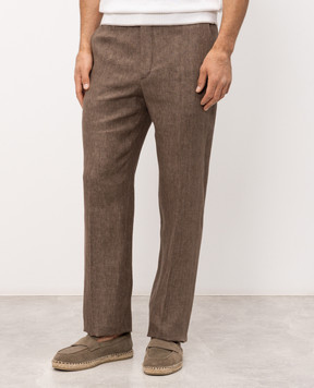 Slowear Brown linen pants 1T00057016A