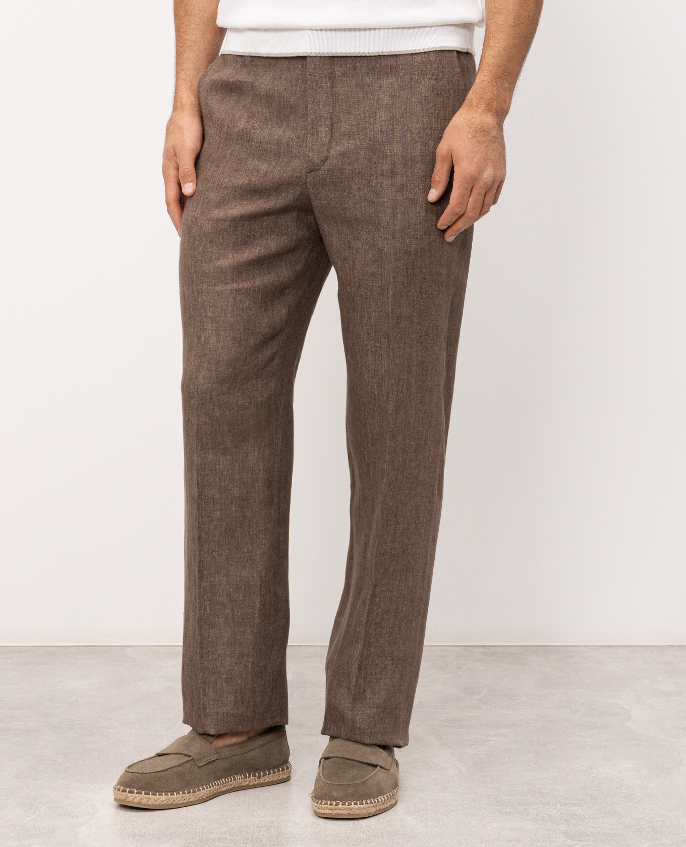 

Brown linen pants Slowear