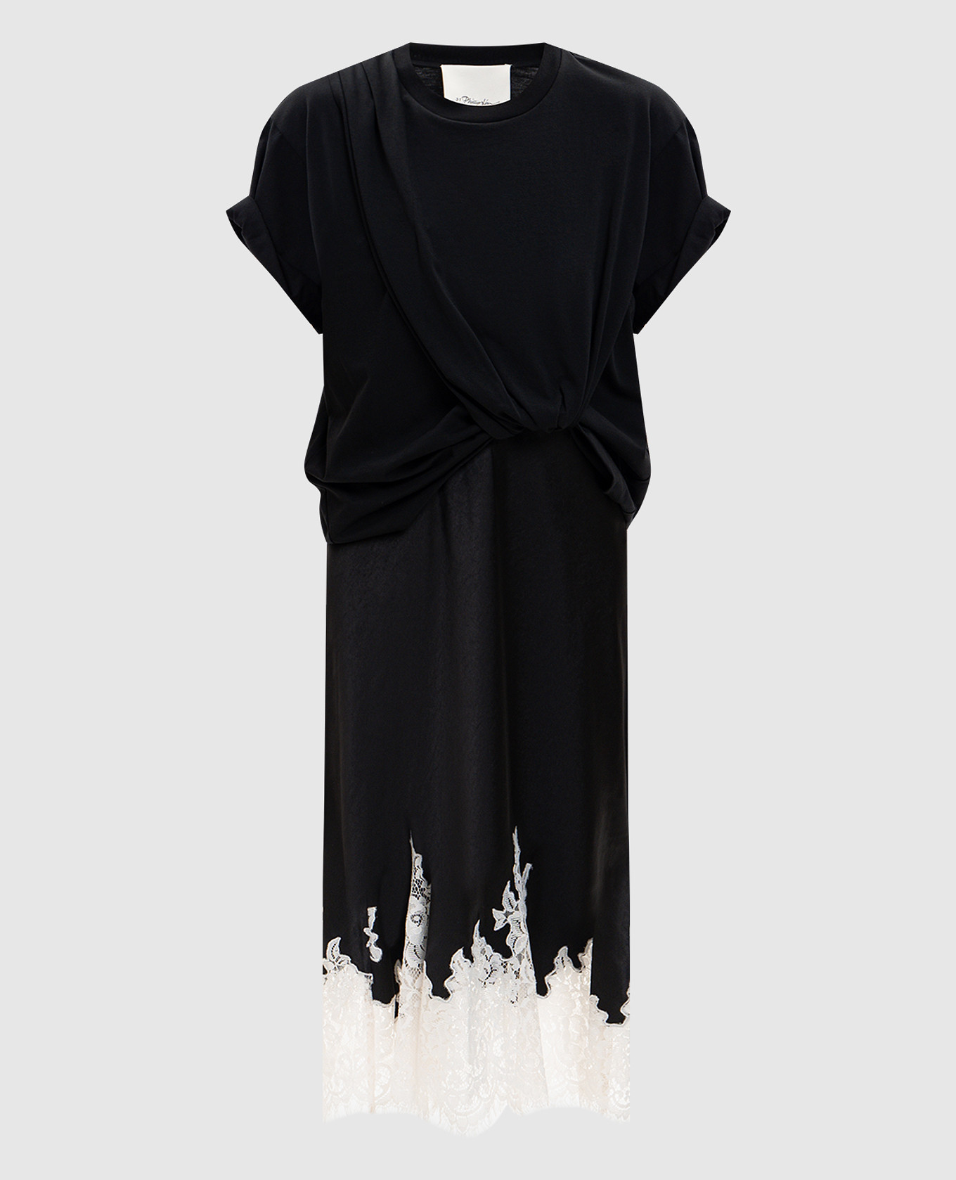 

Black double-layered dress with lace 3.1 Phillip Lim