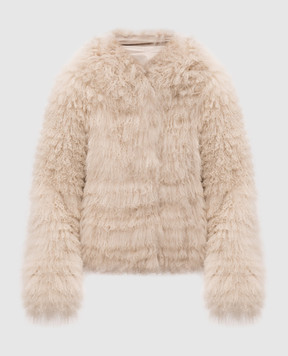 Simonetta Ravizza Beige Felix reversible sheepskin jacket F06JA423MG3R