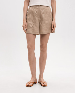Max Mara Weekend Beige linen shorts WKIVELETTA WKIVELETTA
