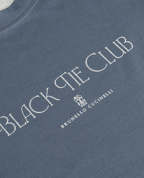 Brunello Cucinelli Children's blue T-shirt with inscription B0B13S154C