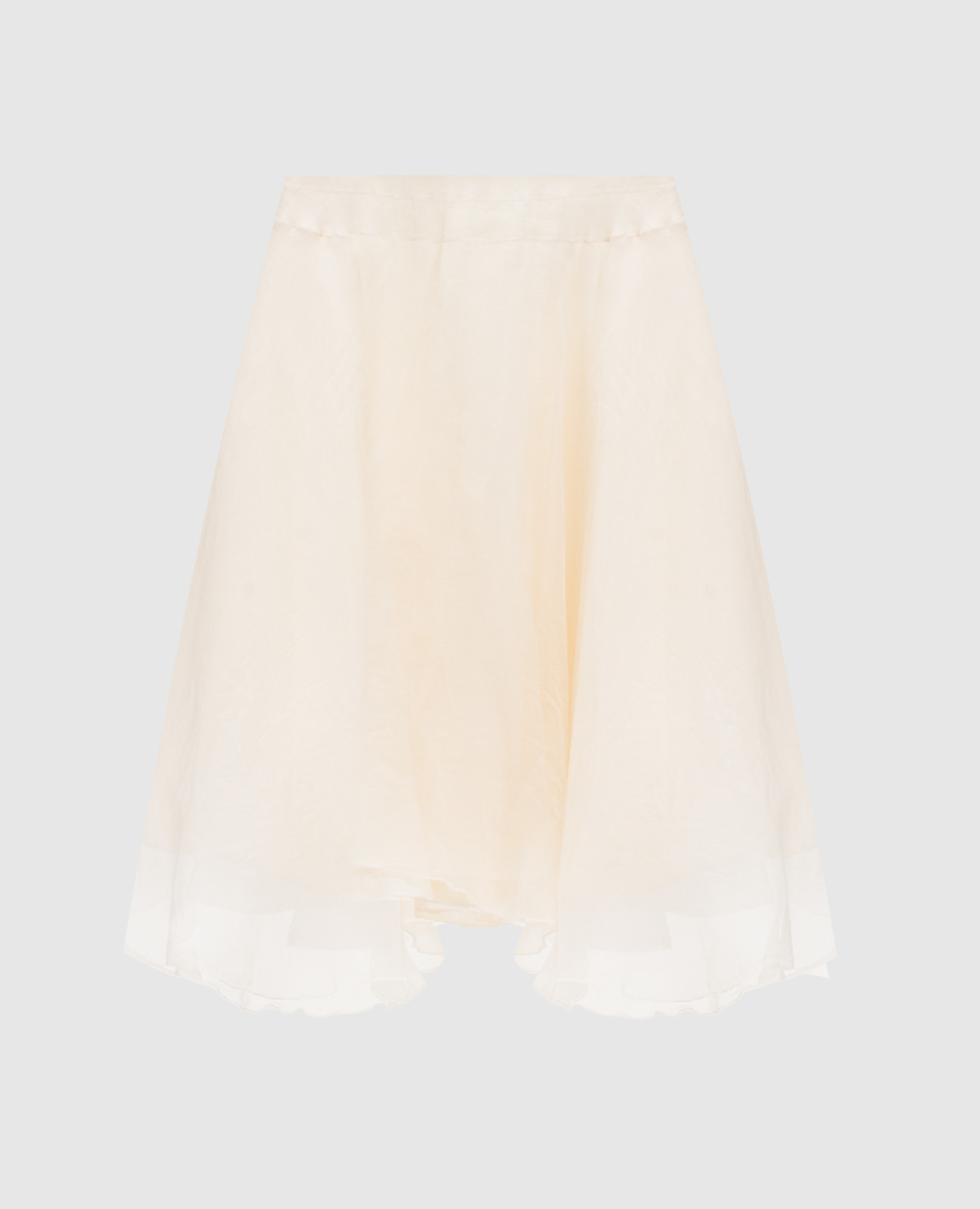

Ivory silk layered skirt Marc Le Bihan, Beige