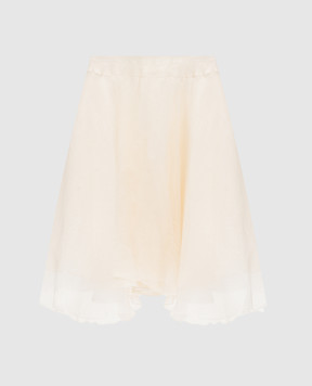 Marc Le Bihan Ivory silk layered skirt 25500