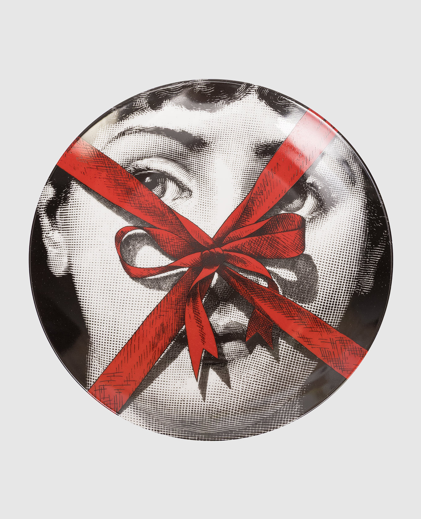 

Decorative porcelain wall plate Tema e Variazioni Fornasetti, Black