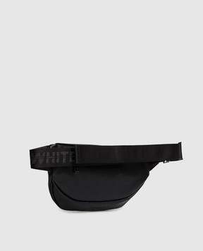 Off-White Black leather belt bag with Arrow emblem OMNT001S26LEA001
