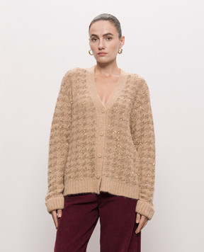 Twinset Brown patterned cardigan 262TP3360