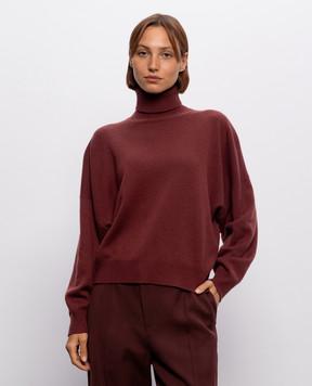 Brunello Cucinelli Burgundy cashmere sweater M12744403P
