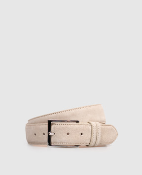 Cashmere&Whiskey Ivory suede belt SUEDE