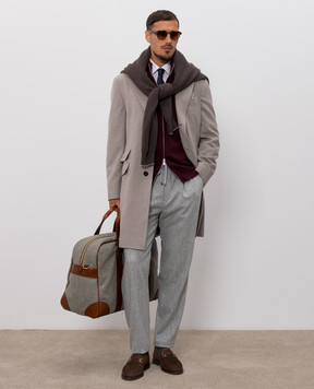 Brunello Cucinelli Gray wool pants M038PE1710