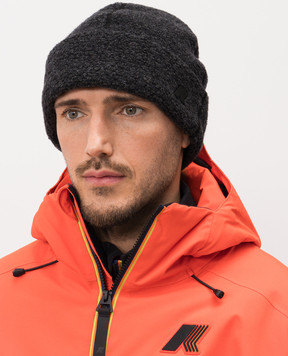 K-Way Gray Semnos hat with wool K6133FW