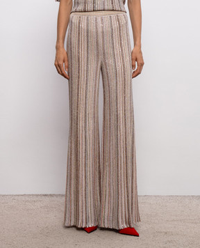 Missoni Beige pants with sequins DS26WI0HBK01J8