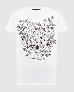Max Mara Weekend BORA white T-shirt with floral print WKDBORA