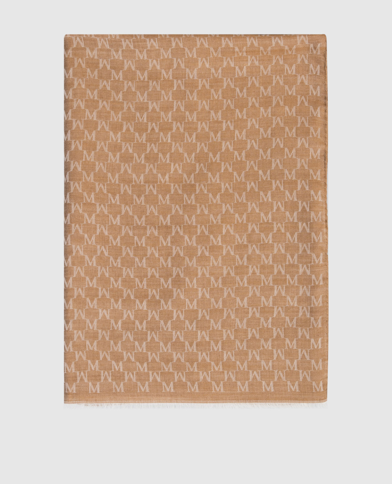 

Brown scarf PANIERE with wool and silk Max Mara