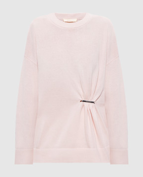 Twinset Pink sweater with logo 261TE3010