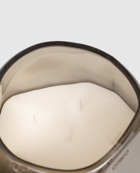 Onno Cape Smoked Grey XL candle with Muse scent in a glass candle holder ON511M