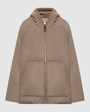 Max Mara Beige reversible down jacket CLOWN with cashmere MTCCLOWN