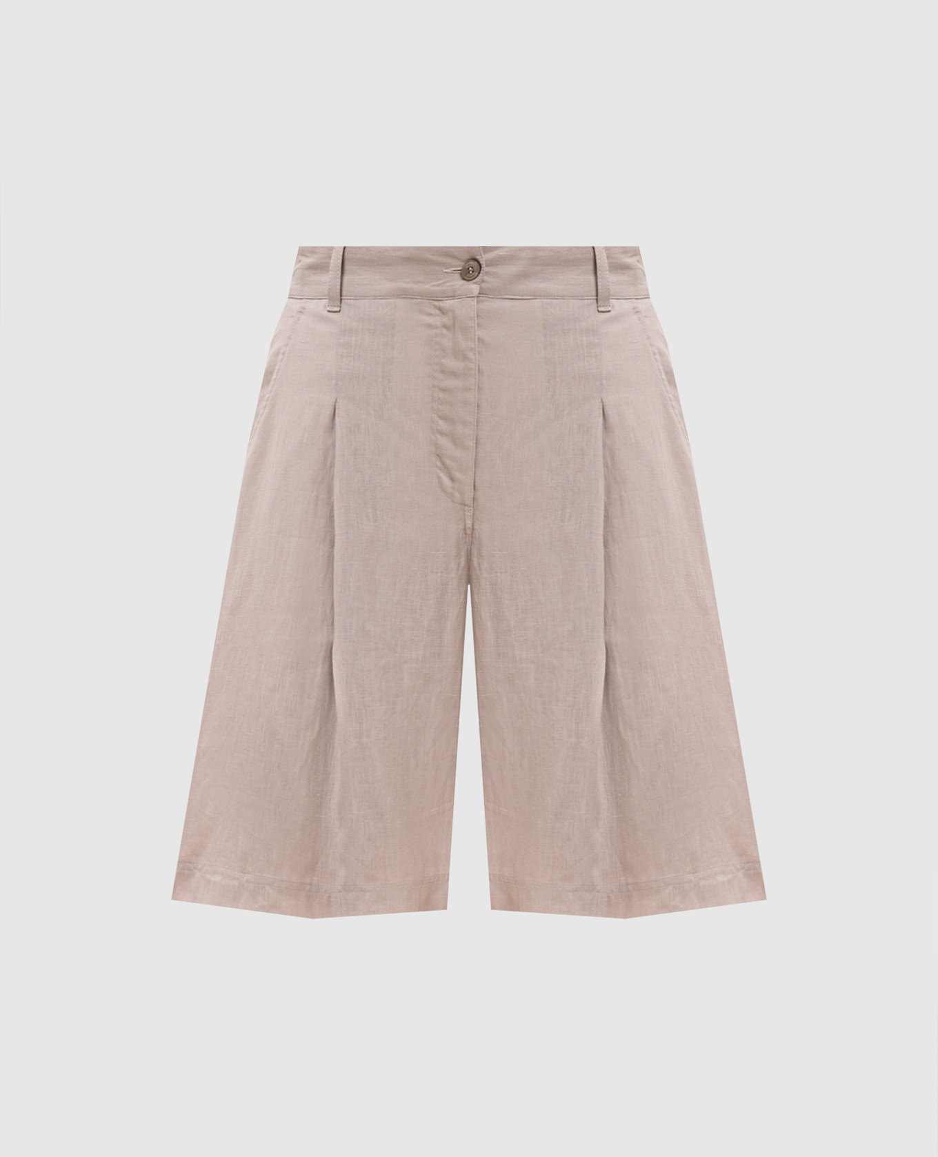 IVANA beige linen shorts