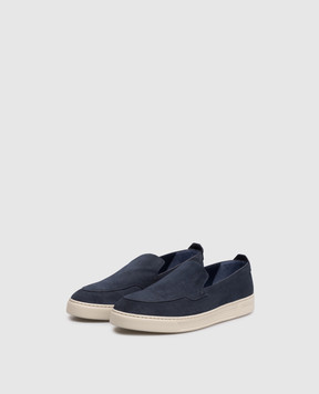 Stefano Ricci Blue suede slip-ons UV50G2391SDP