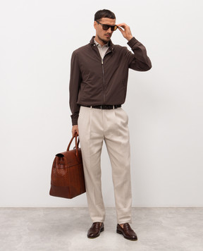 Brunello Cucinelli Beige linen and wool pants MZ406L00H