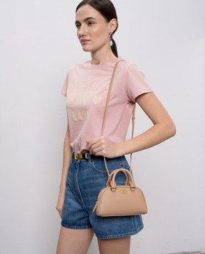 Valentino Beige VLogo mini leather bag 8W2P0AX7SNP